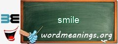 WordMeaning blackboard for smile